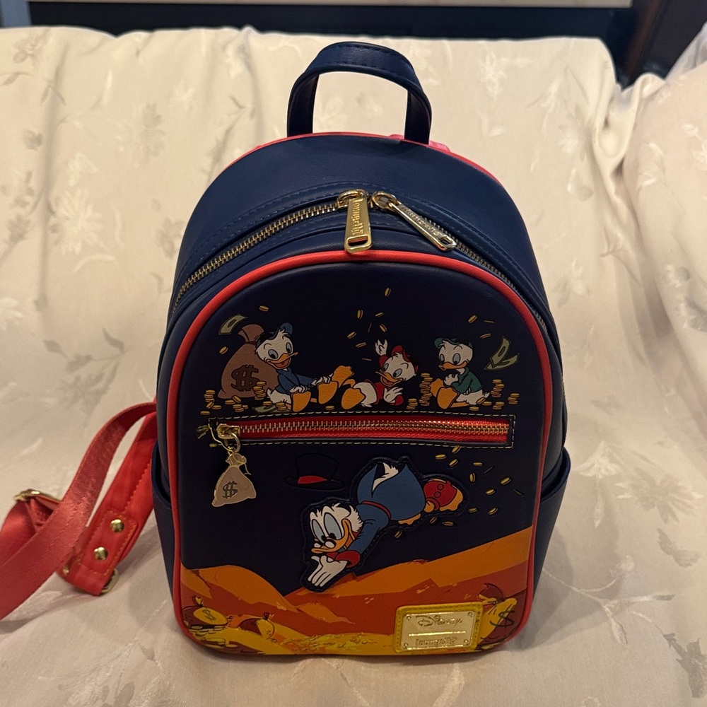 Disney Loungefly Navy and Red Duck Tales Backpack